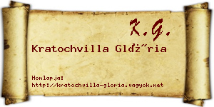 Kratochvilla Glória névjegykártya